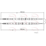 Apec Handbrake Cable Left Rear CAB1456