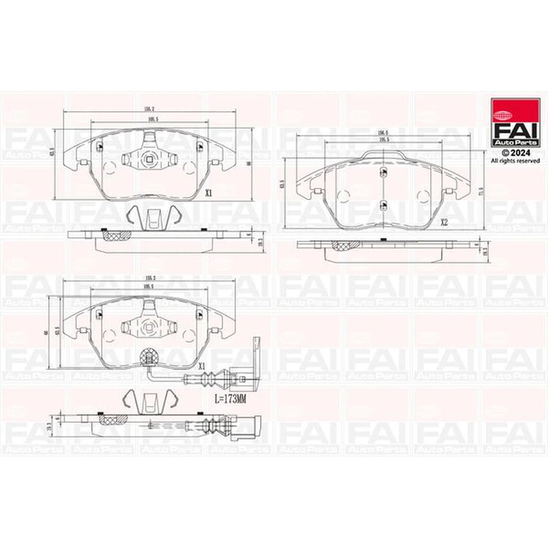 FAI Front Brake Pad Set BP104