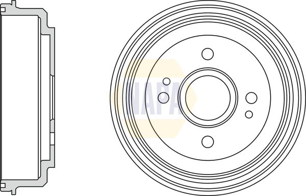 NAPA 2 x Brake Drums fits KIA