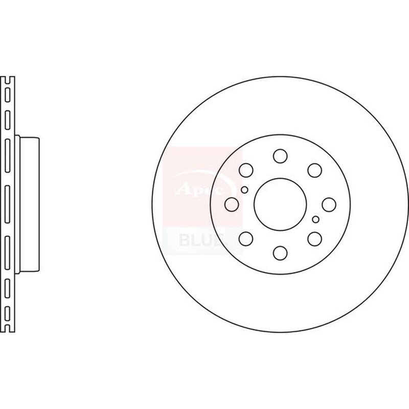 Apec 2 x Vented Rear Brake Discs SDK6437