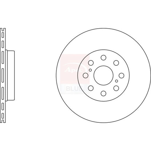 Apec 2 x Vented Rear Brake Discs SDK6437
