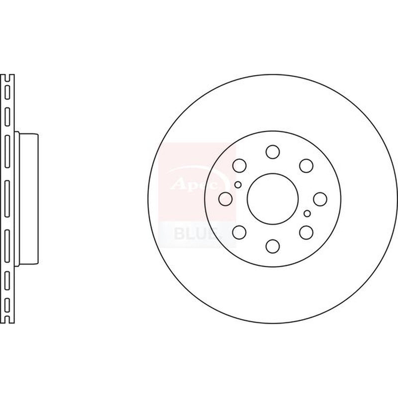 Apec 2 x Vented Rear Brake Discs SDK6437
