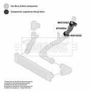 Borg & Beck Intercooler Turbo Charge Air Hose Lower BTH1054