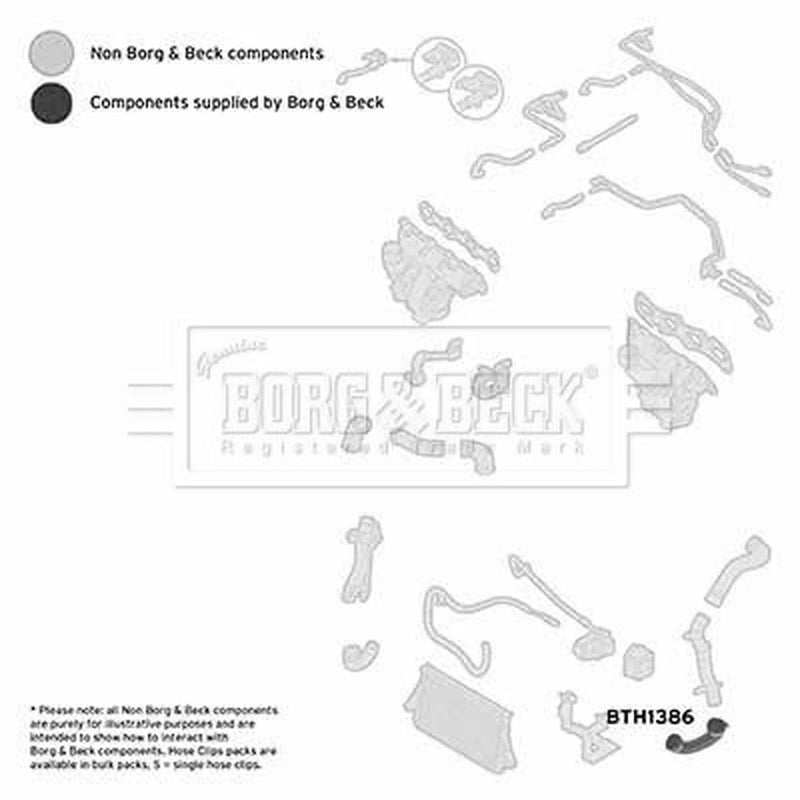 Borg & Beck Intercooler Turbo Charge Air Hose BTH1386