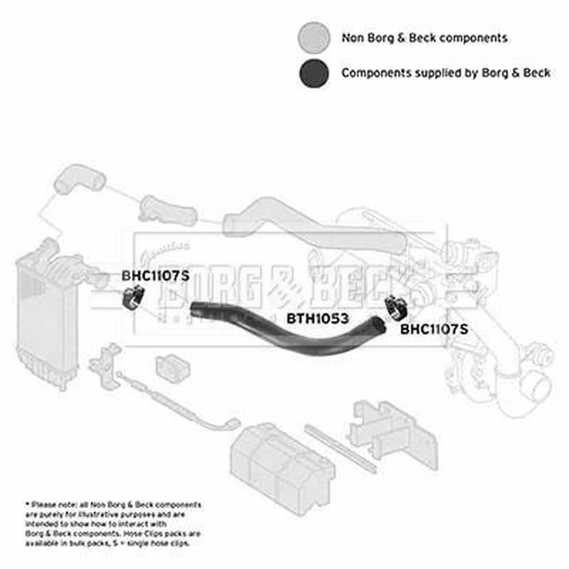 Borg & Beck Intercooler Turbo Charge Air Hose BTH1053