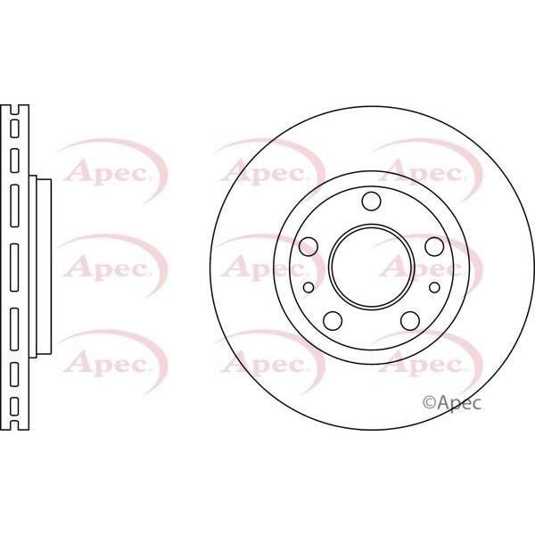 APEC Brake Disc (Front) (Single) DSK4102 fits Nissan Renault Arkana Arkana Apec  - Town Parts