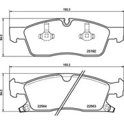 Brembo 4 x Front Brake Pad Set P37027