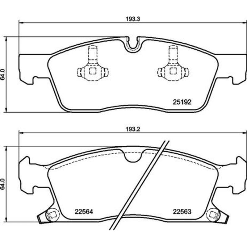 Brembo 4 x Front Brake Pad Set P37027