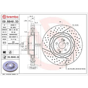 Brembo Aluminium Front Brake Disc Hub Brake Discs 09.B848.33