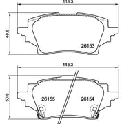 Brembo 4 x Rear Brake Pad Set P83178