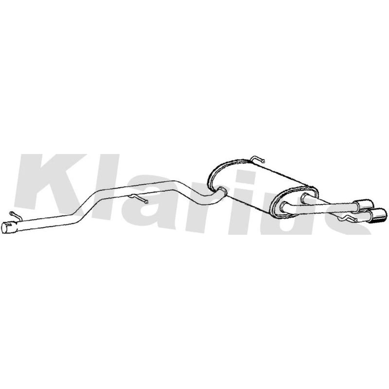 Klarius Box With Tail Pipe Rear VW830P