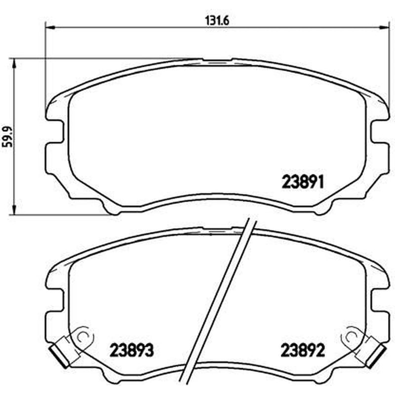 Brembo 4 x Front Brake Pad Set P30018