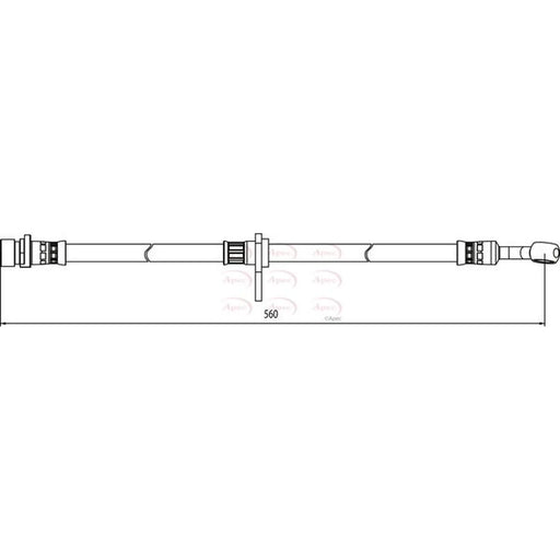 Apec Brake Hydraulic Hose Line Front Right HOS3991