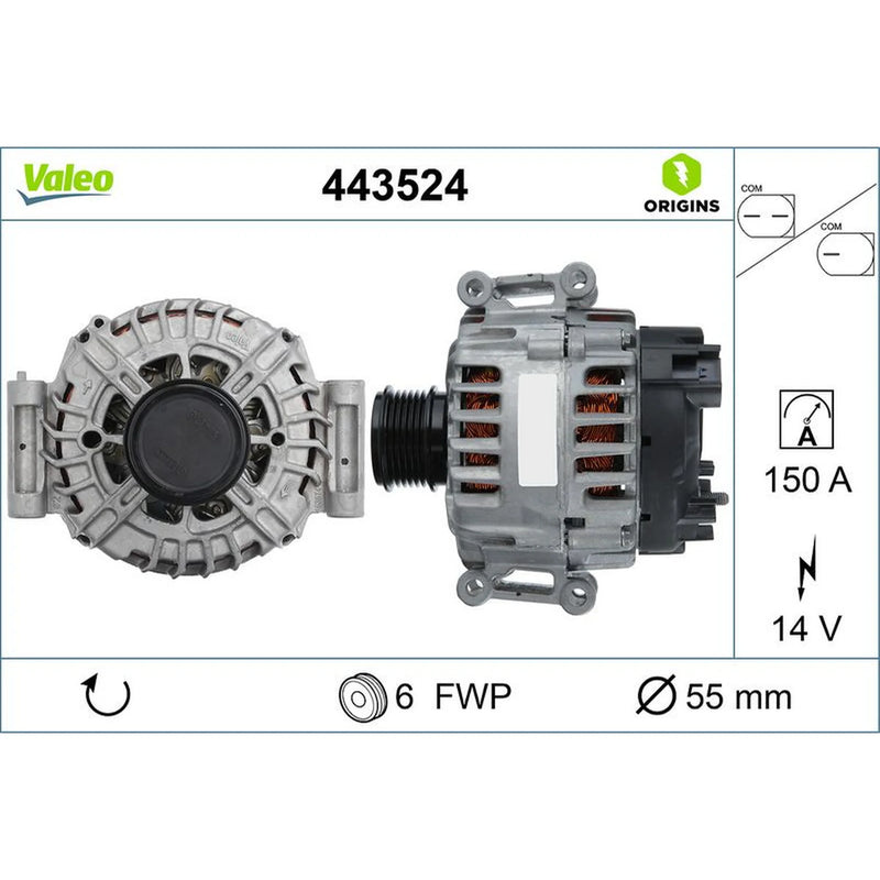 Valeo Car Alternator 12V 443524