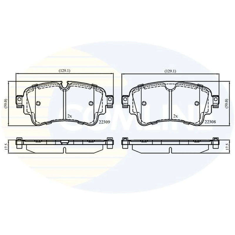 Comline 4 x Rear Brake Pad Set CBP02362