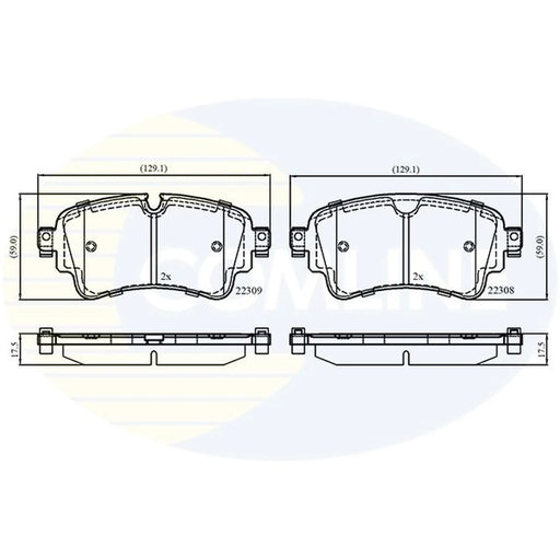 Comline 4 x Rear Brake Pad Set CBP02362