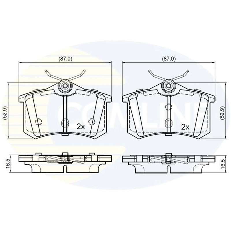 Comline 4 x Rear Brake Pad Set CBP03653