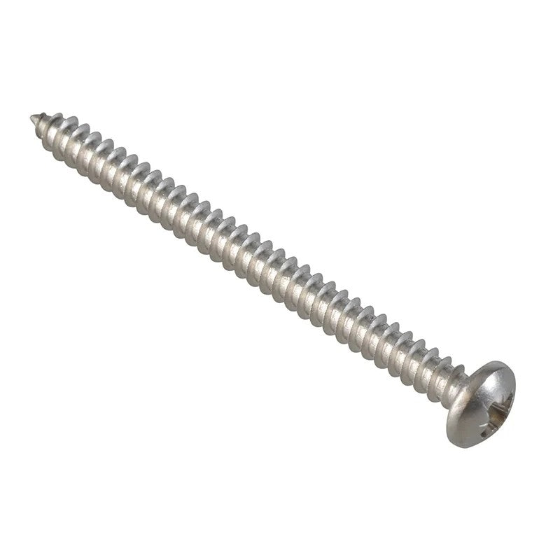 ForgeFix Self-Tapping Screw Pozi Compatible Pan Head SS 2in x 8 ForgePack 12