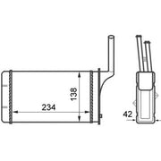 Mahle Heater Matrix Core Heat Exchanger AH 49 000S