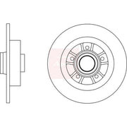 Apec 2 x Solid Rear Brake Discs DSK2824
