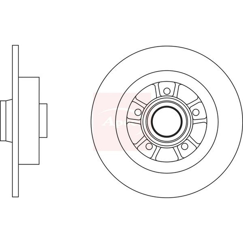 Apec 2 x Solid Rear Brake Discs DSK2824