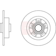 Apec 2 x Solid Rear Brake Discs DSK2824