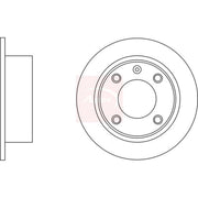 Apec 2 x Solid Rear Brake Discs DSK171