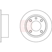 Apec 2 x Solid Rear Brake Discs DSK171