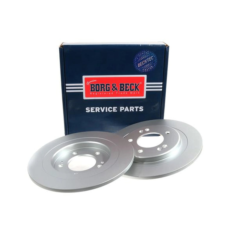Borg & Beck 2 x Solid Rear Brake Discs BBD5327