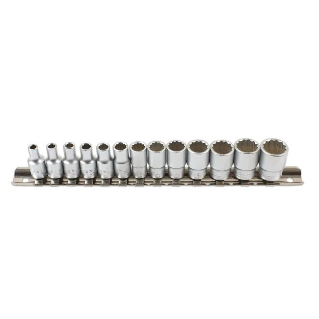 Laser Tools Bi-Hex Standard Socket Set 1/4"D 13pc - PL