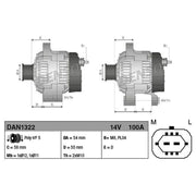 Denso Car Alternator 12V DAN1322