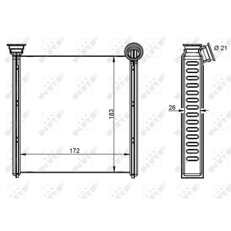 NRF Heater Matrix Core Heat Exchanger 54342