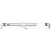 Borg & Beck Brake Hydraulic Hose Line Rear Left BBH7266