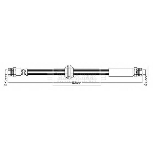 Borg & Beck Brake Hydraulic Hose Line Rear Left BBH7266