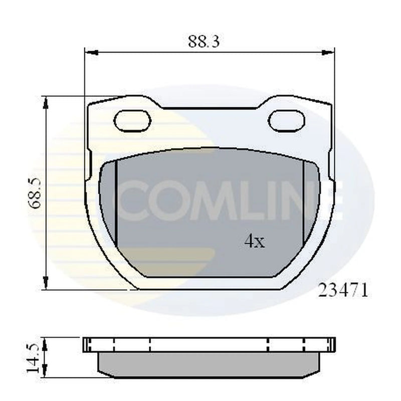 Comline 4 x Rear Brake Pad Set CBP01078