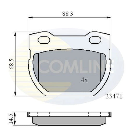 Comline 4 x Rear Brake Pad Set CBP01078