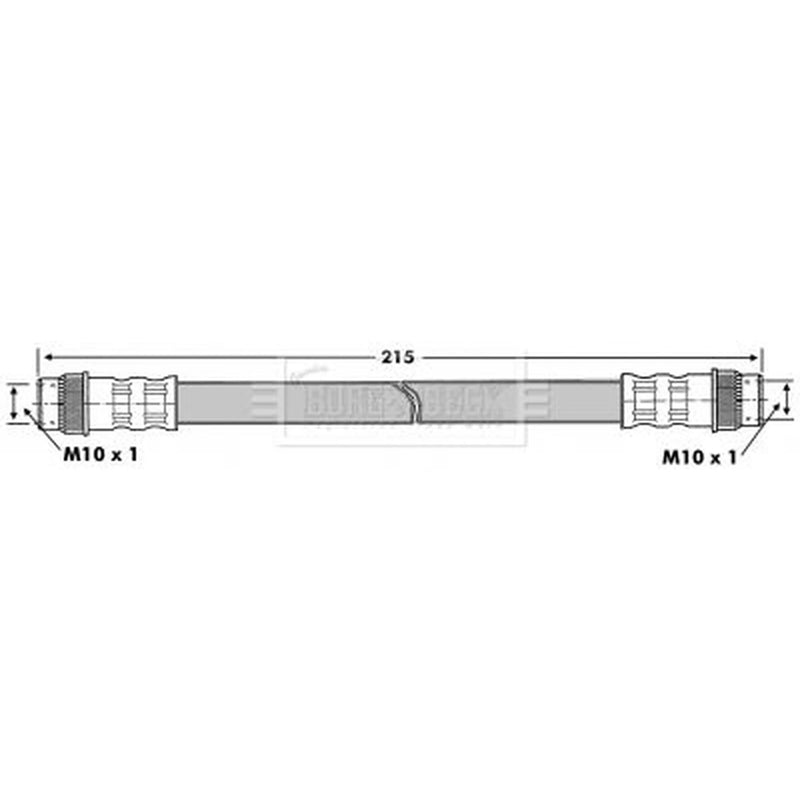 Borg & Beck Brake Hydraulic Hose Line Rear BBH6841