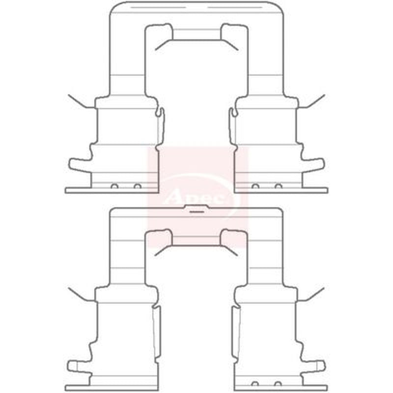 Apec Brake Pad Accessory Fitting Kit Rear KIT1149