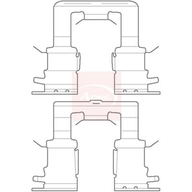 Apec Brake Pad Accessory Fitting Kit Rear KIT1149