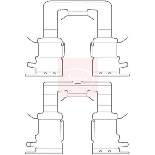 Apec Brake Pad Accessory Fitting Kit Rear KIT1149