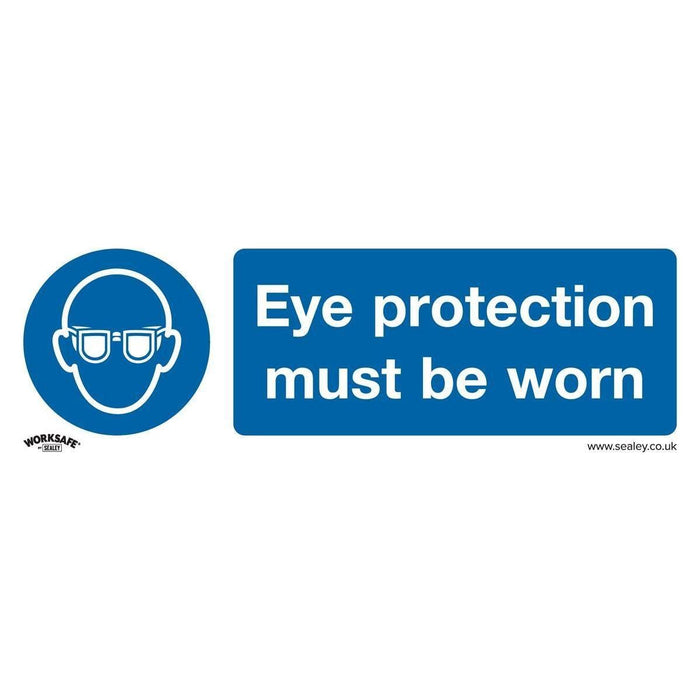 Sealey Mandatory Safety Sign Eye Protection Must Be Worn Self-Adhesive Vinyl Sealey  - Town Parts