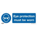 Sealey Mandatory Safety Sign Eye Protection Must Be Worn Self-Adhesive Vinyl Sealey  - Town Parts