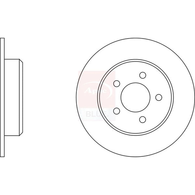 Apec 2 x Solid Rear Brake Discs SDK6222