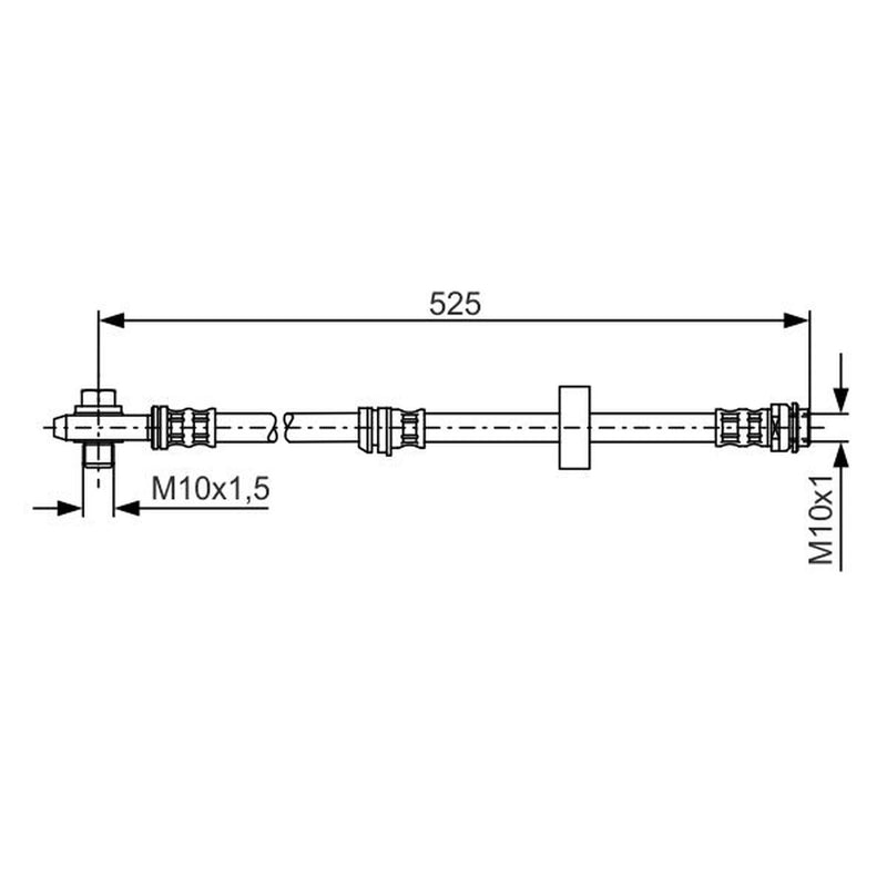 Bosch Brake Hydraulic Hose Line Front 1 987 476 945
