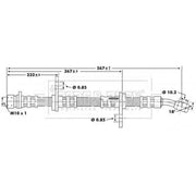 Borg & Beck Brake Hydraulic Hose Line Rear Left BBH6204