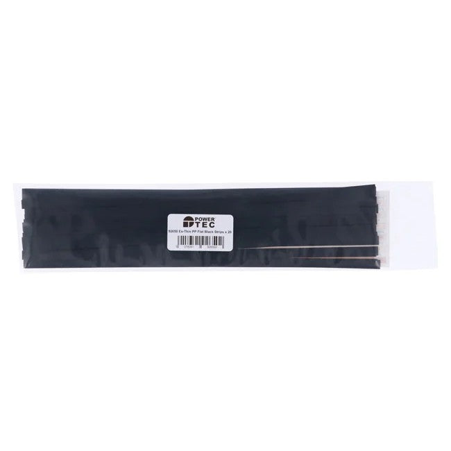 Power-TEC Extra Thin PP Flat Black Strips 11mm 20pc - PPL