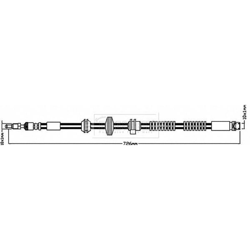 Borg & Beck Brake Hydraulic Hose Line Front Left BBH8267