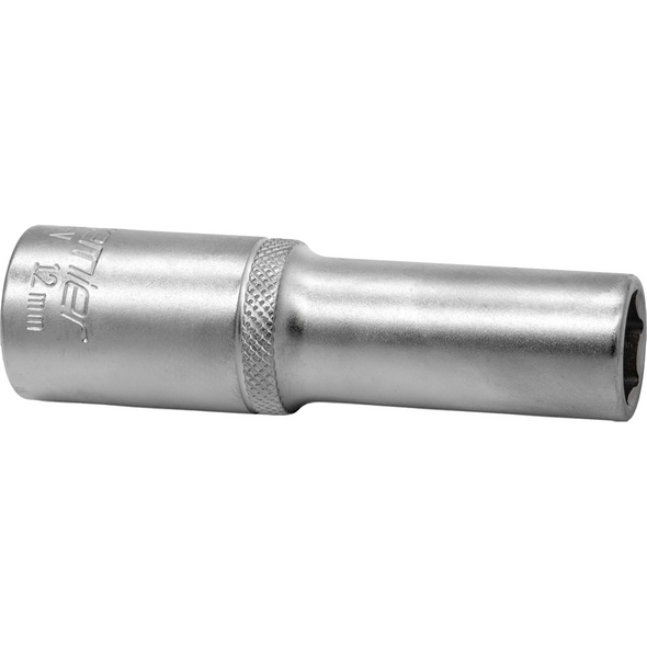 Sealey 1/2"Dr Deep Socket 12mm (Micro Satin Finish)