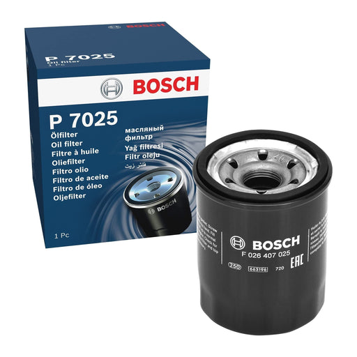 Genuine Bosch Car Oil Filter P7025 Fits Mitsubishi L200 Mivec - 2.4 - 15- F02640 Bosch  - Town Parts