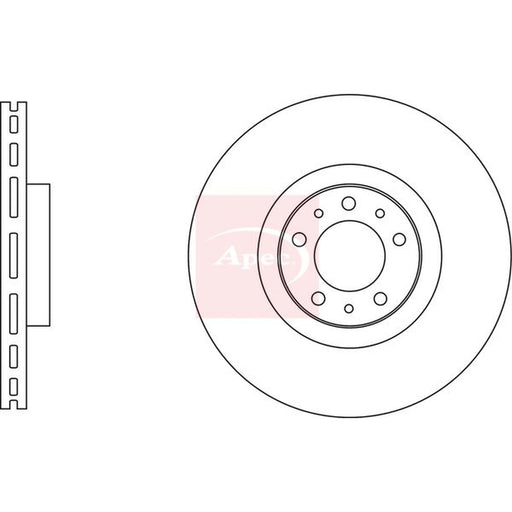 Apec 2 x Vented Front Brake Discs DSK3233